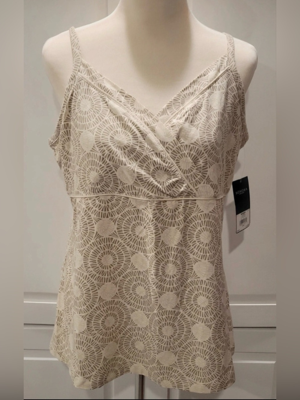 Sonoma Neutral Lace-Patten Tank